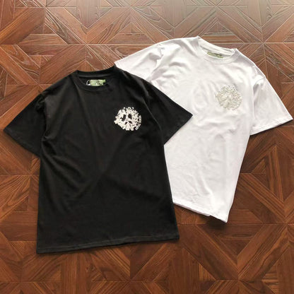 Maglietta con lacrime di denim 