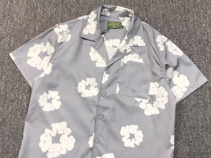 Tuta da bagno con strappi in denim