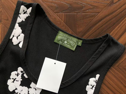 Gilet in denim con strappi 