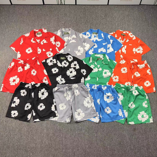 Tuta da bagno con strappi in denim