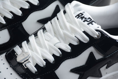 Bape Sta Schwarzes Lackleder 