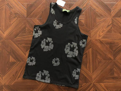 Gilet in denim con strappi 