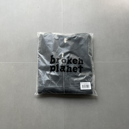 Broken Planet Planet Kapuzenjacke mit Reißverschluss, Grau 