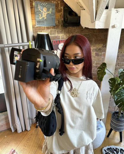 Maglietta corta con lettera base Broken Planet 