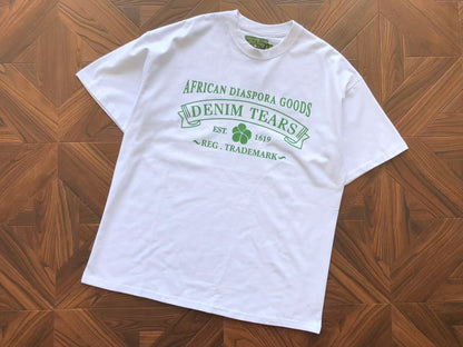 Maglietta con lacrime di denim 