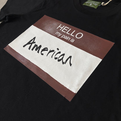 Maglietta con lacrime di denim 